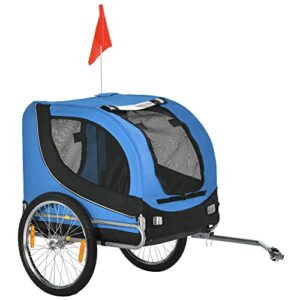 PawHut Hundeanhänger Fahrradanhänger Hundetransporter Hunde Fahrrad Anhänger 130 x 73 x 90 cm